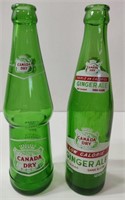 Vintage Canada Dry Ginger Ale Glass Bottles