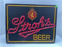 STROH'S LIGHT UP BEER SIGN - NEEDS NEW BULB 21" x