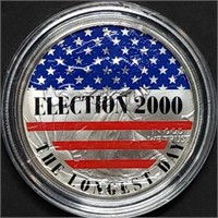 2000 1oz Silver Eagle Gem BU Colorized Election