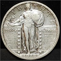 1918-S Standing Liberty Silver Quarter, Better