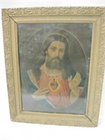 20.5" x 25.5" Framed Antique Religious Print