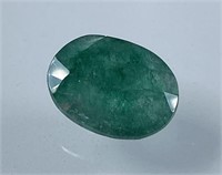 Certified 4.75 Cts Natural Oval Cut Emerald