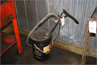 oil pail and pump