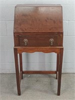 Narrow Mahogany Drop Front Writing Desk