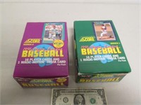1991 Score Series 1 & 2 Baseball Card Wax Pack