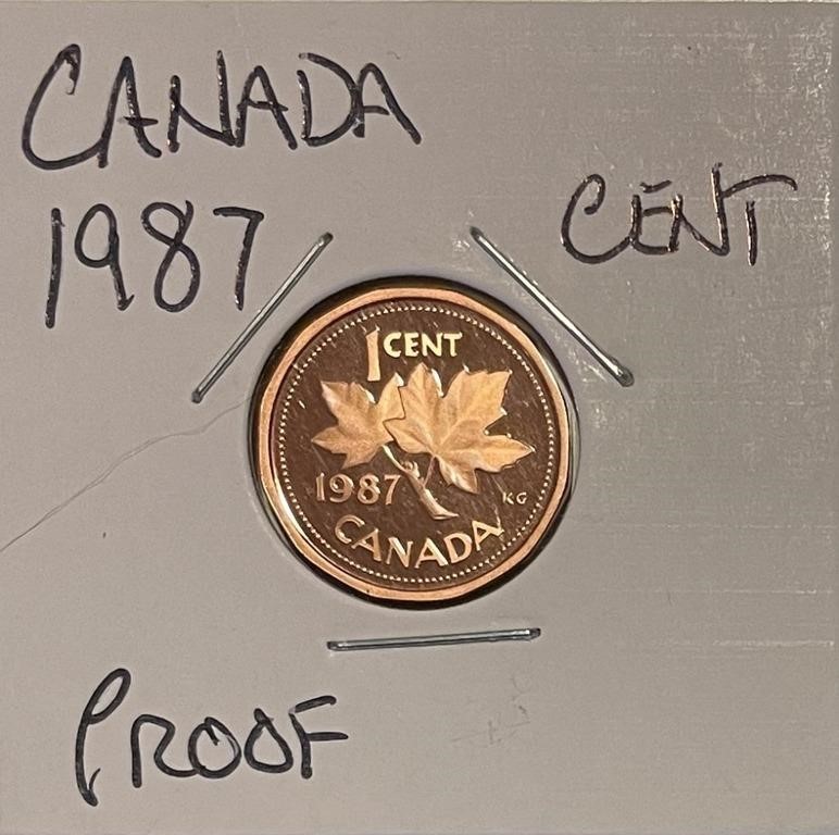 Canada 1987 PROOF Cent