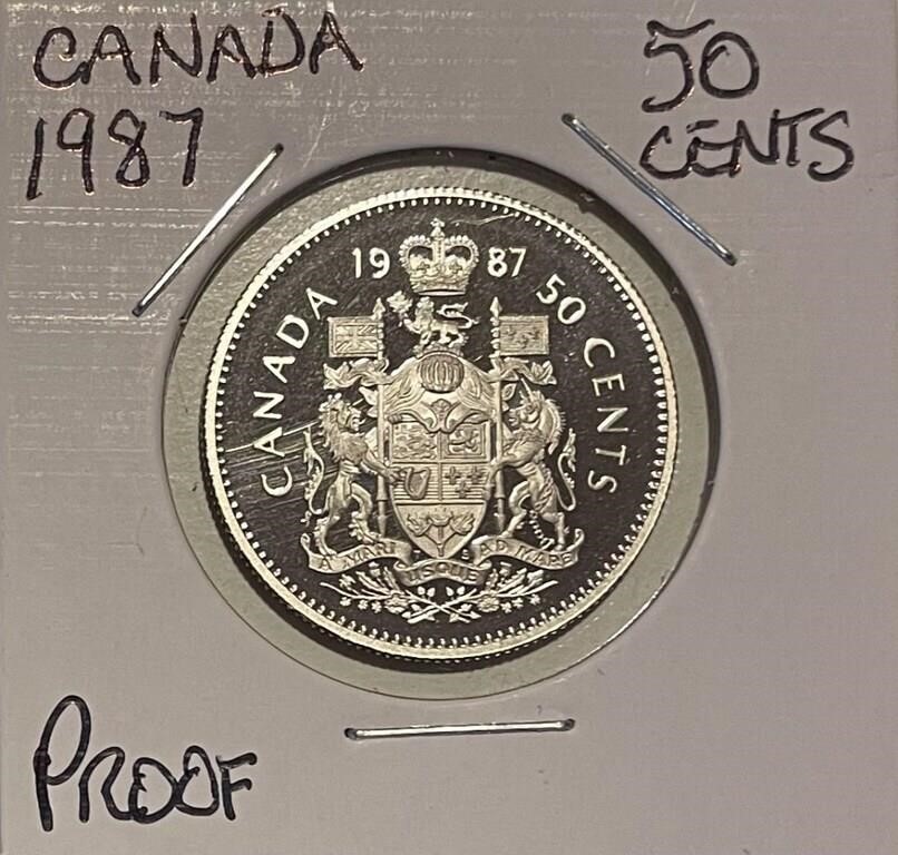 Canada 1987 PROOF 50 Cents