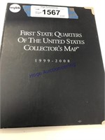 FIRST STATE QUARTERS OF THE US COLLECTOR'S MAP,