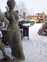 Greek woman concrete statue 64"