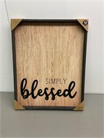 Framed Art "Simply Blessed"