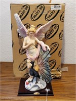 De Capoi Angel/Peacock Figurine With box