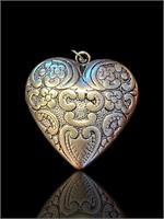 Sterling Silver Danish Oversized Heart Pendant