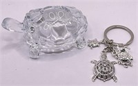Glass Turtle & Keychain