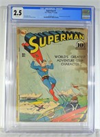 SUPERMAN #7 D.C. COMICS 11-12/40 CGC 2.5
