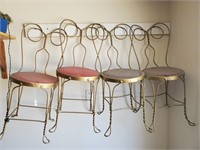 4 Antique Ice Cream Chairs