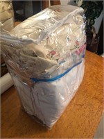 Bag of Full Size Sheet Sets (White & Floral)