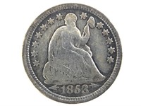 1853 Seated Half Dime with Arrows
