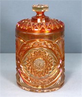 Imperial Carnival Glass Biscuit Jar