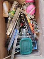 Box Lot of Miscellaneous Tools