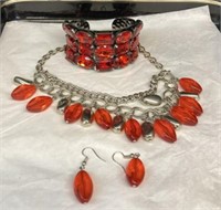 LOOK DAZZLING IN RED !! / JEWELRY LOT