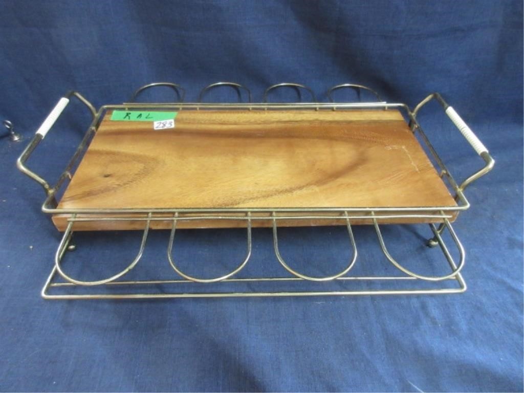 vintage tray / glass holder .