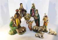 Large Vintage Nativity Figurines