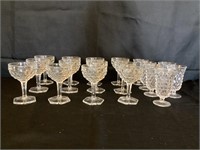 Fostoria footed desert champagne & juice goblets