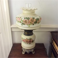 Floral Painted Gone with the Wind Lamp