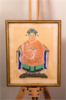 Chinese Watercolour on Silk Woman