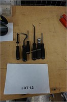 misc. tools incl. picks & screwdrivers