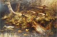 Hendrik Breedveld (1918-1988) Oil on Canvas Ducks