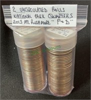 Coins - two uncirculated rolls National Park