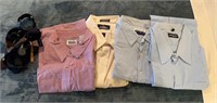 men’s button up shirts, size 2, XL and three XL