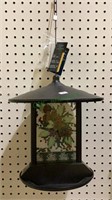 New with tags solar powered birdfeeder measures
