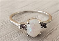 Oval Fire Opal Ring