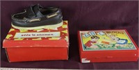 Vintage Lot With Kids Shoes And Toy