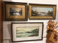 NICE GROUP OF 3 OLD PAINTINGS