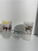 Kentucky Derby Glasses 1955 1956 and julep lounge