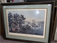 Framed print “low water in the Mississippi quote