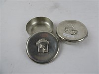 Pair of Vintage Pewter Trinket Boxes