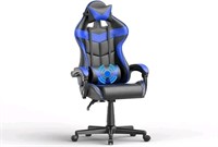 NEW - Soontrans Blue Gaming Chair with Massage,
