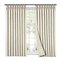 LIYAXUN 120" W x 102" L Pinch Pleat Solid Faux