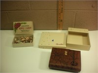 New Womens Wallet and Vintage Apple Candy Box