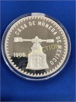 1986 5 OZ SILVER CASA DEMONEDA COIN