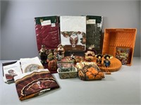 Harvest & Thanksgiving Linens; Figurines; Sewing C
