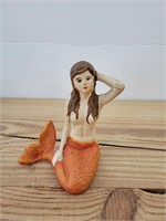 Painted Cast Iron Mermaid