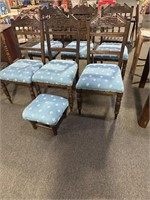 SET OF 6 VICTORIAN STYLE DINING CHAIRS AND