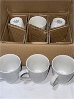 Ceramic Coffee White Mugs 6-Pcs