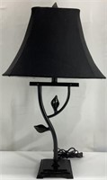 Black Metal Leaf Lamp