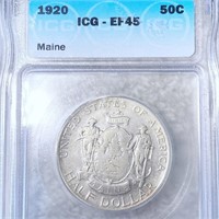 1920 Maine Half Dollar ICG - EF45